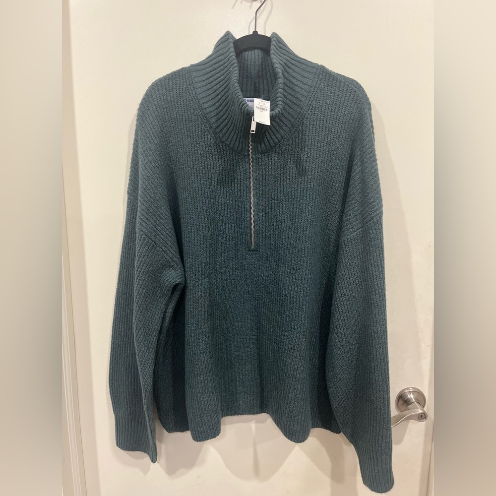 Old Navy Teal Half-Zip Sweater